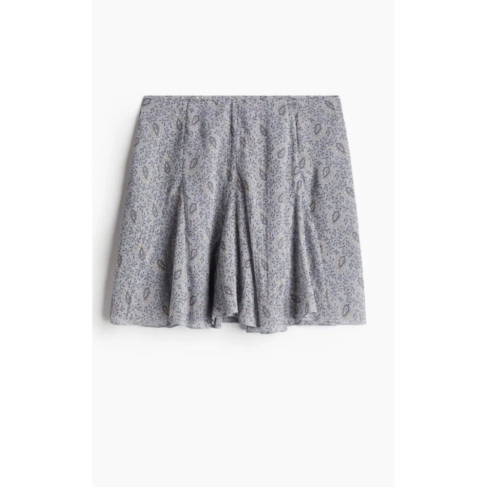 H&M I Women's Paisley Floral Blue Skort Size 8 NWT